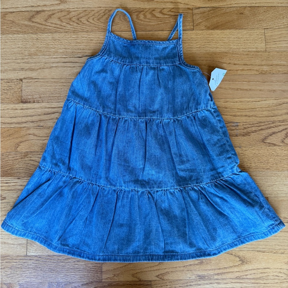 NWT - Girls Denim Tiered Sundress